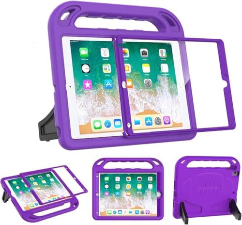 BMOUO Kids Case for iPad 6th/5th Generation (iPad 9.7", 2017/2018), Purple