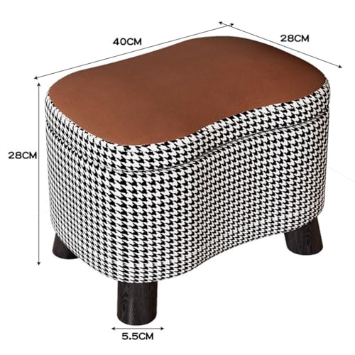 Pouf de rangement et escabeau rembourré multifonctionnel - 3