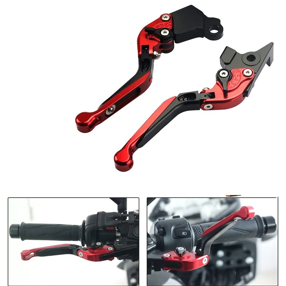 Pour Aprilia CR150 Accessoires De Moto Réglable CNC Leviers D'embrayage De Frein En Aluminium Poignée Levier De Frein Poignée Freinage Moto En (Color : 12)