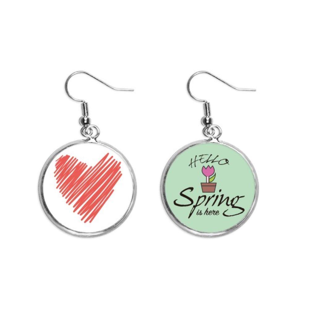 Pendientes de corazón graffiti ligeros y cómodos para tus orejas 5