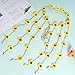 Sucrain 1pcs Flower Hippie Headband Floral Crown Summer Sunflower Hair Accessories for 70 s Bohemian Costumes Style for Women(Yellow)