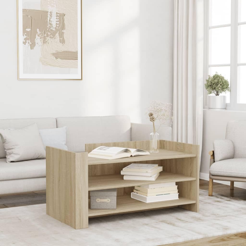 Table basse avec grand rangement 100x50 cm pour ranger un salon encombré