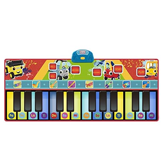 First Act Discovery Little Tikes Giant Musical Piano Mat - 70-Inch, 24 Keys, Make Real Music - Record, Playback, Volume Control - Musical Instruments for Toddlers and Kids