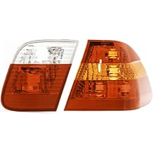 Tail Light 2pcs Right Passenger Side Inner-Clear & Outer-Amber & Red Lens Housing Taillights Taillamps Brakelights for BMW 63216946534 16940340