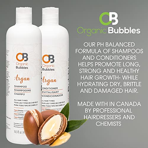 Organic Bubbles Argan Shampoo & Conditioner With Aloe Vera Leaf Juice. Our Argan Shampoo & Conditioner Is Organic, 100% Vegan, No Parabens, Sulphates Or Silicones. 490 Ml Each. #TOP1