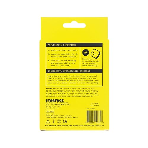 Miniatura 2 de Starface Hydro-Stars - Paquete grande parches hidrocoloides para espinillas absorbe líquidos y reduce la inflamación forma de estrella linda cuidado