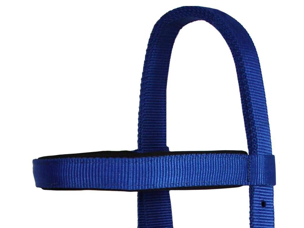 Tahoe - Diadema Acolchada de Nailon para Caballo con riendas divididas, tamaño de Caballo de Tiro