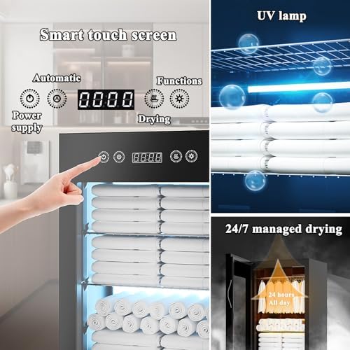 Efficient 58L Hot Towel Warmer Cabinet for Spa & Salon - Smart Control Towel Heater, Large Capacity, Perfect for Barber Shops and Home Use, 128L