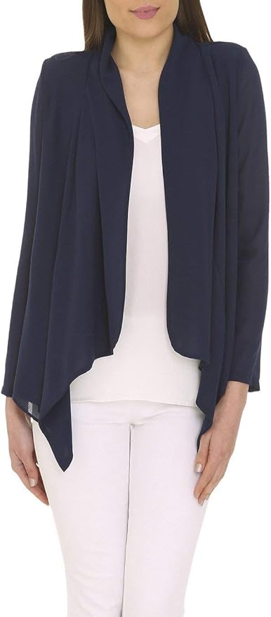 navy waterfall blazer