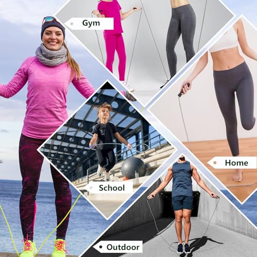 Image of Adjustable Jump Rope for Fitness and Exercise - Skipping Rope for Cardio, Boxing, and Weight Loss - Speed Rope for Men & Women