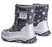 DADAWEN Girls Boys Snow Boots Winter Outdoor Waterproof Slip Resistant Cold Weather Shoes (Toddler/Little Kid/Big Kid) Grey US Size 1 M Little Kid