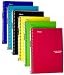 Mead FBA_6180 Five Star Spiral Notebook, College Ruled, 2 Subject, 6 x 9.5 Inches, 100 Sheets, Assorted Colors, 6 Pack