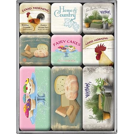 Nostalgic-Art - 9tlg. Retro Pinnwand Kühlschrank-Magnet-Set