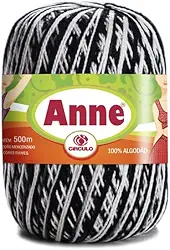 Linha De Crochê E Tricô - Anne 500 - Cores Mesclas - 500 Metros - 100% Algodão - Círculo