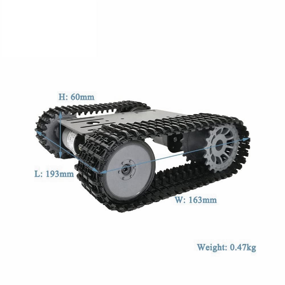 2X Plataforma de Robot Rastreador de Orugas Rastreado Chasis de Carro Tanque Inteligente con Motor Dual DC 12V para Bricolaje para T101-P / TP101
