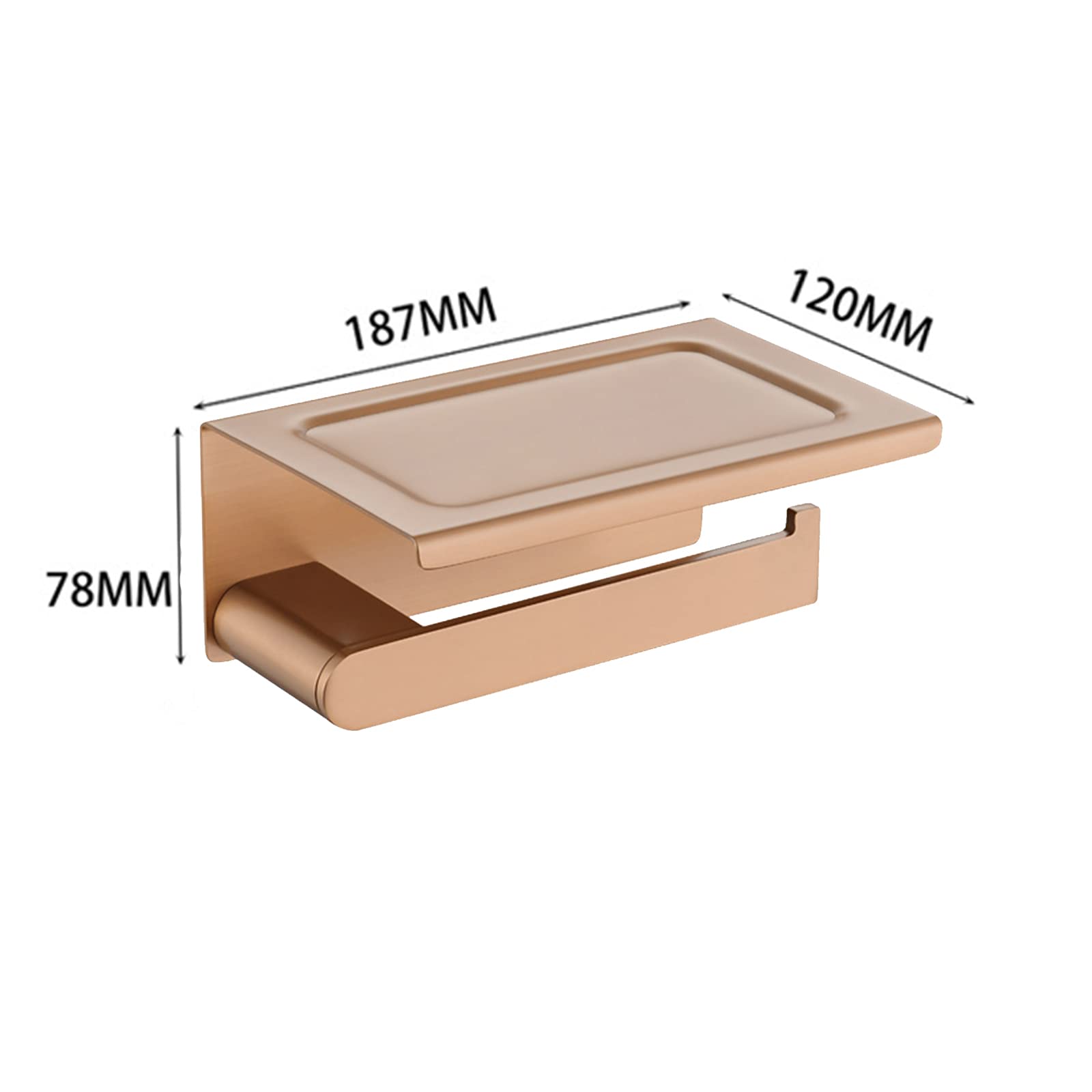 Juego De Accesorios De Baño Oro Rosa Cepillado, Toallero Doble, Estante De Baño, Anillo De Toalla, Portarrollos, Gancho para Toallas, Acero Inoxidable Montado En La Pared,Paper Holder
