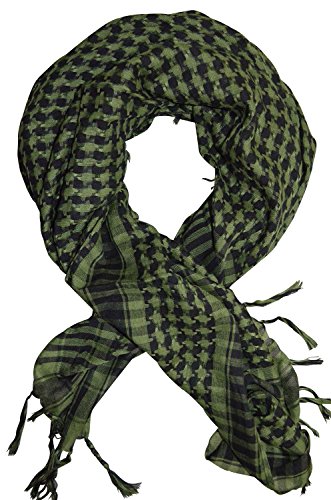 Karl Loven Foulard Palestinien - Keffieh - Chèche - Pashmina - Cheich - cheche AU CHOIX NEUF (VERT KAKI)