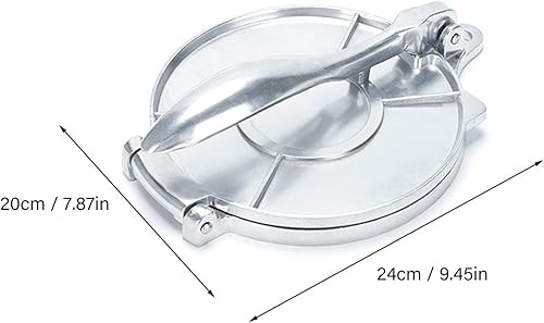 Miniatura 6 de Nikou Prensa de tortilla, fabricante de tortillas de aleación de aluminio de 7.87 pulgadas para cocinar tortilla, Roti, Taco