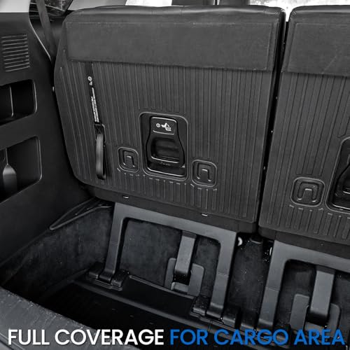 Image of Cargo Lower Mat Backrest Mats for 2022-2025 2026 Kia Carnival, All Weather TPE Seat Back Liners Trunk Lower Well Mat Cargo Liner Accessories