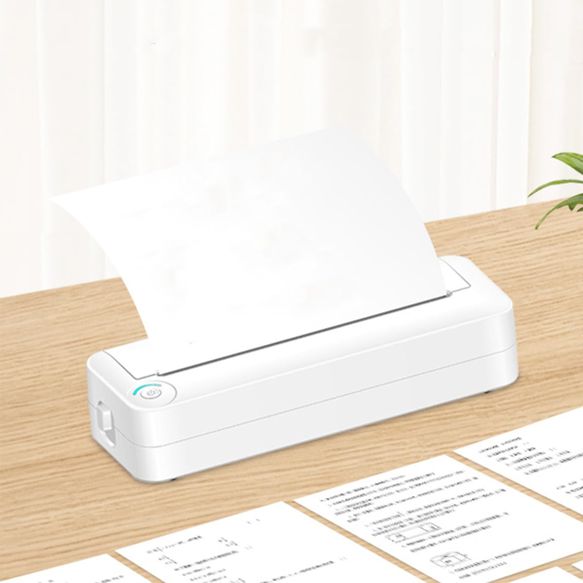 Biała drukarka termiczna bezprzewodowa przenośna drukarka dla Androida i iOS do papieru termicznego A4/4/3/2