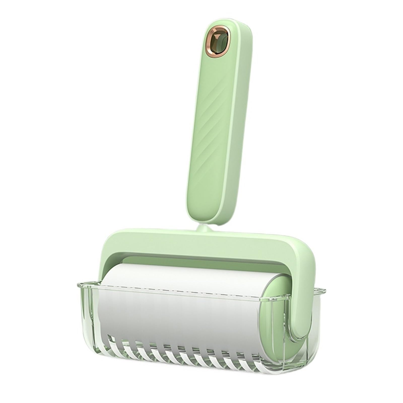 Lint Roller Tearable Roll Paper Sticky Roller Dust Pet Hair Remover Brush Clothes Carpet Cleaning Replaceable Core 10cm Large Size Surface(Green)