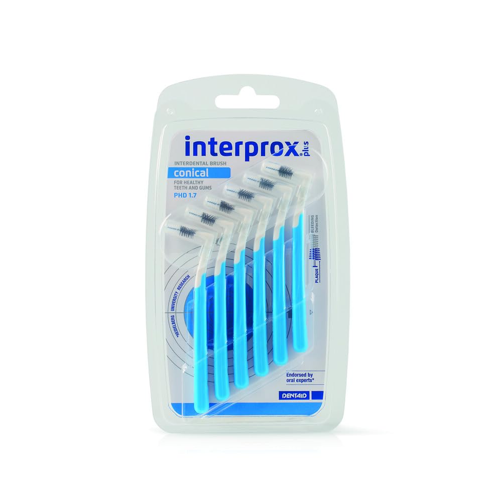 Interprox 6 spazzole interdentali, confezione da 36 unità, blu, manuali, per bambini piccoli