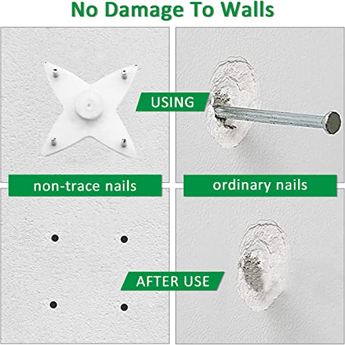 Image of 20Pcs Hardwall Hanger Mount Non-Mark Hook Photo Picture Frame Hanger Invisible Nail Hangers No Damage Wall Hangers for Hardware Fasteners Concrete Hooks Walls Wooden Doors Wall Wallpaper