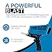 Zendex Tool - SpeedBlaster Portable Media Blaster in Blue - Handheld Sand Blaster Gun Kit for Air Compressor - Extended Use Fast and Powerful Sandblasting Gun