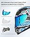 ILM Motorcycle Helmet Full Face with Pinlock Compatible Clear&Tinted Visors and Fins Street Bike Motocross Casco DOT Model Z501(Manta Blue, X-Large)