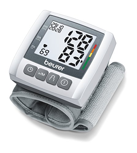 Beurer Blood Pressure Monitor-Wrist Cuff Automatic Digital Blood Pressure Meter, Accurate BP Machine for Home Use, Large Display, Irregular Heartbeat Detector