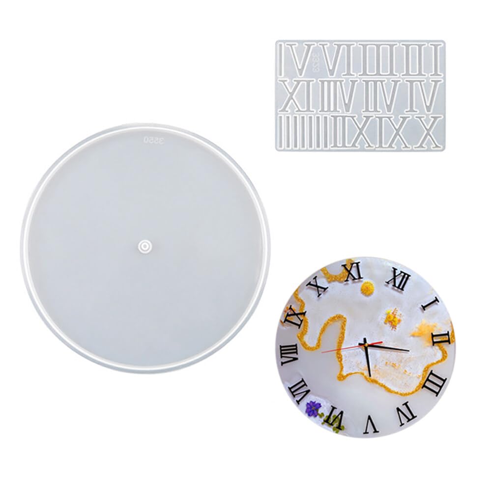 Große Silikonform Für Uhr – 32,4 Cm Rund/Quadrat, Harzform Für DIY Wanduhr & Schmuck