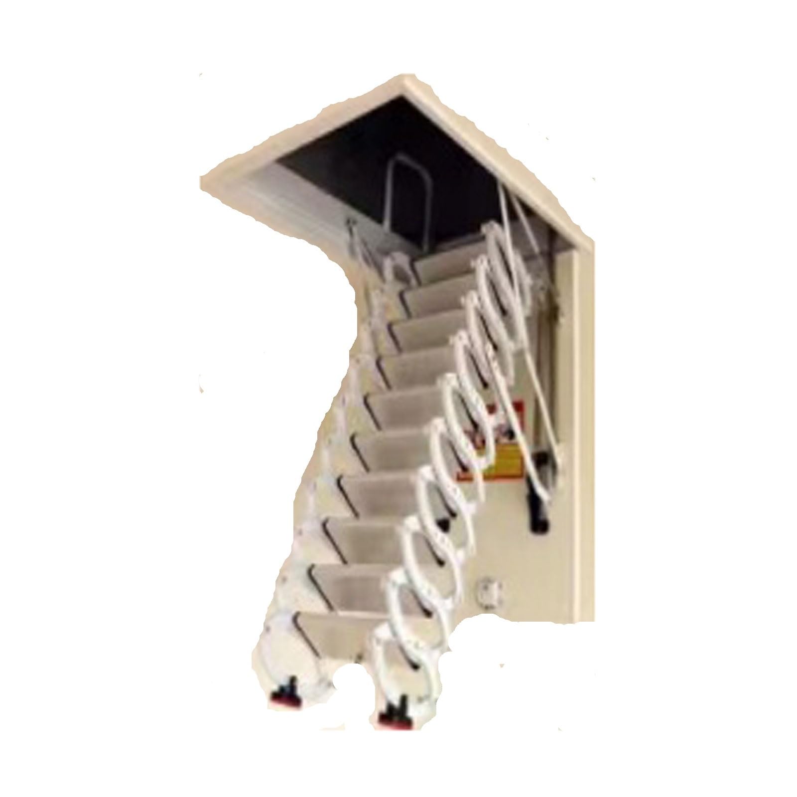Electric Loft Telescopic Ladder Ceiling Loft Ladders Invisible Thickened Folding Ladders Fully Automatic Folding Lift Home Use(White,70x90cm)