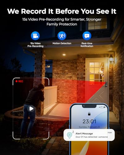 Smart Biometric Front Door Lock with Camera