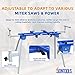 SOONTOOLS Miter Saw Stand, 440 Lbs Max Load Capacity Universal Light Weight Portable, with Quick Release Tool Mounting Brackets, Fits Most Table Saws