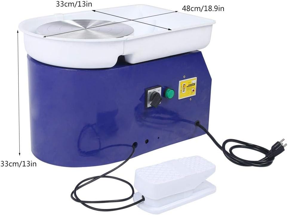 Electric Pottery Wheel DIY Clay Tool, 350W 24cm Electric Pottery Wheel Machine with Foot Pedal for Ceramic Work Clay Art Craft : Arts, Crafts & Sewing