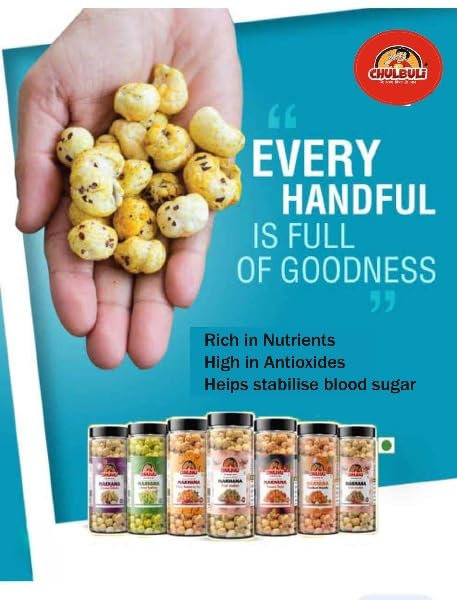 PP Chulbuli Flavoured Makhana Combo | Cream Onion And Spicy Peri Makhana | Roasted Fox Nut Crunchy Tea Time Munch For Travel Office Evening Snacks | Phool Snack Pack Of 2 4