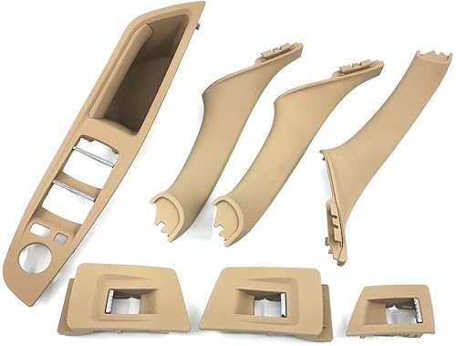 Miniatura 7 de Panel de reposabrazos para interruptor de ventana, color beige, kit de cubierta de repuesto para BMW Serie 5 2010-2016 520 523 525 528 530