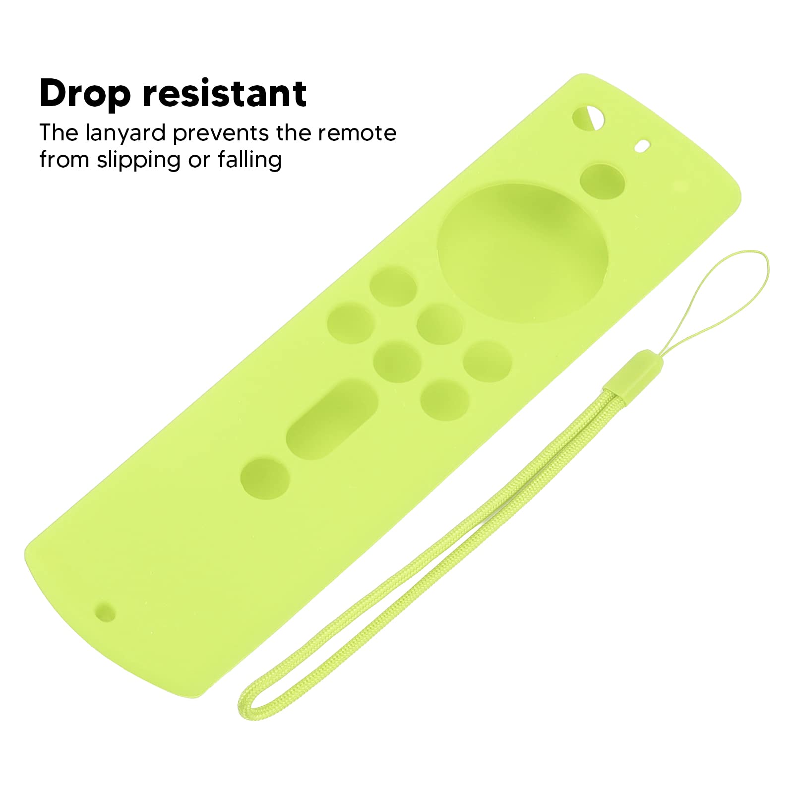 Funda Protectora de Silicona para Fire TV Stick 4K 2018, Protector Antideslizante a Prueba de Golpes con Control Remoto (Verde Fluorescente)