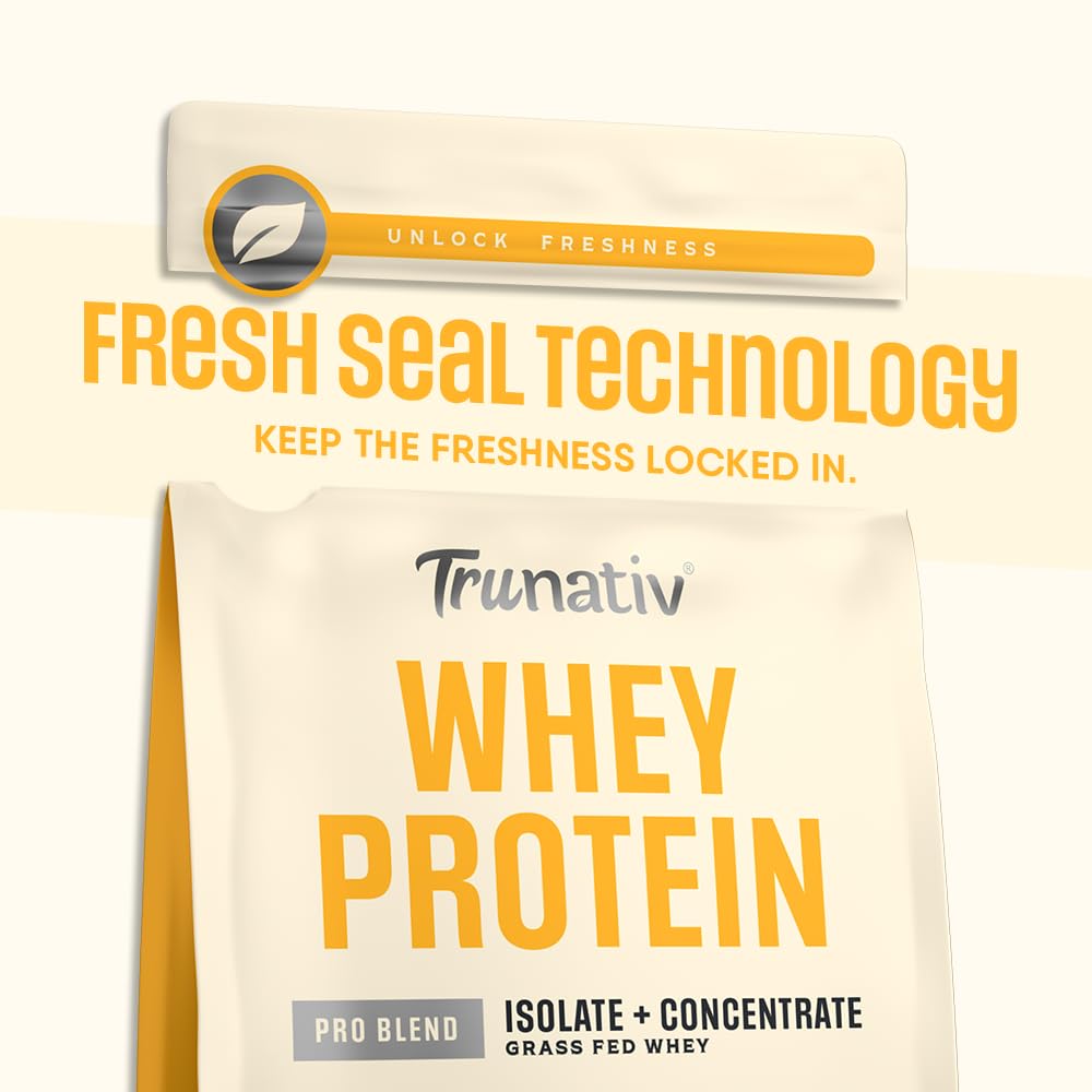 Trunativ Pro Blend Whey Protein Powder Isolate & Concentrate | 100% Light & Clean Protein Powder | 26g Protein | 6g BCAA | 12.52g EAA | No added sugar | Mango 2lbs (907g) — Amazon image 7