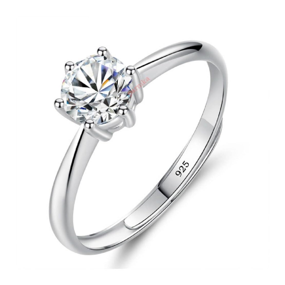 Parnika CZ Adjustable Finger Ring in Pure 92.5 Sterling Silver | Gift For Girls & Women | With Certificate of Authenticity | (Solitaire 1) (B09VGPFJ76) Amazon Price History, Amazon Price Tracker