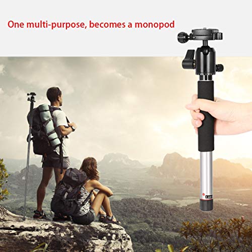 FEANG 63"Stativ telefonisch, leichte 360-Grad Kugelkopf Professionelle tragbare Kamera-Stativ-Monopod for Reisen und Arbeit (Color : C) – Bild 5