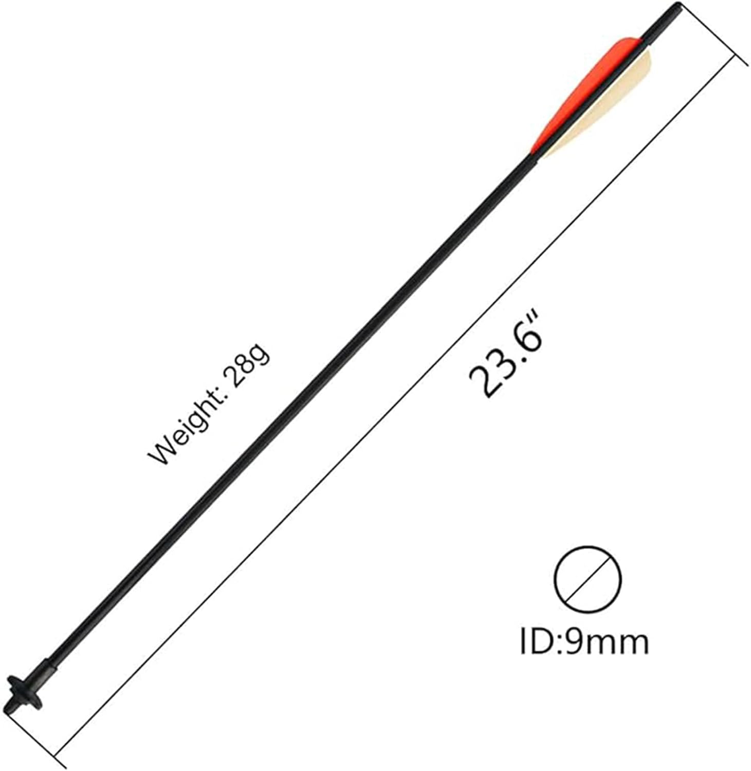 AMEYXGS 24" Crossbow Decocking Bolt Fiberglass Crossbow Release Bolt Decockers Discharge Bolt System 2/4 Pack
