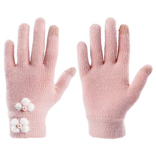 H HANSEL HOME gants d'hiver chaud femme, Gants Toucher à écran tactile pour femmes, Gants thermiques confortables pour femmes résistants au froid, Taille unique Style D, Rose Cover