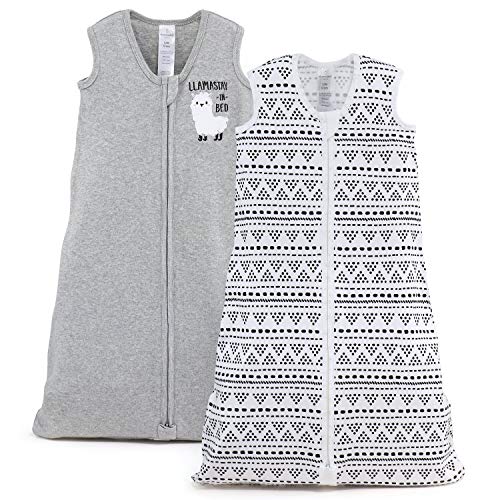 Image of The Peanutshell Wearable Blanket Sleep Sack for Baby Boys or Girls, Llama & Tribal Stripe, Sizes up to 12 Months (Small/Medium)