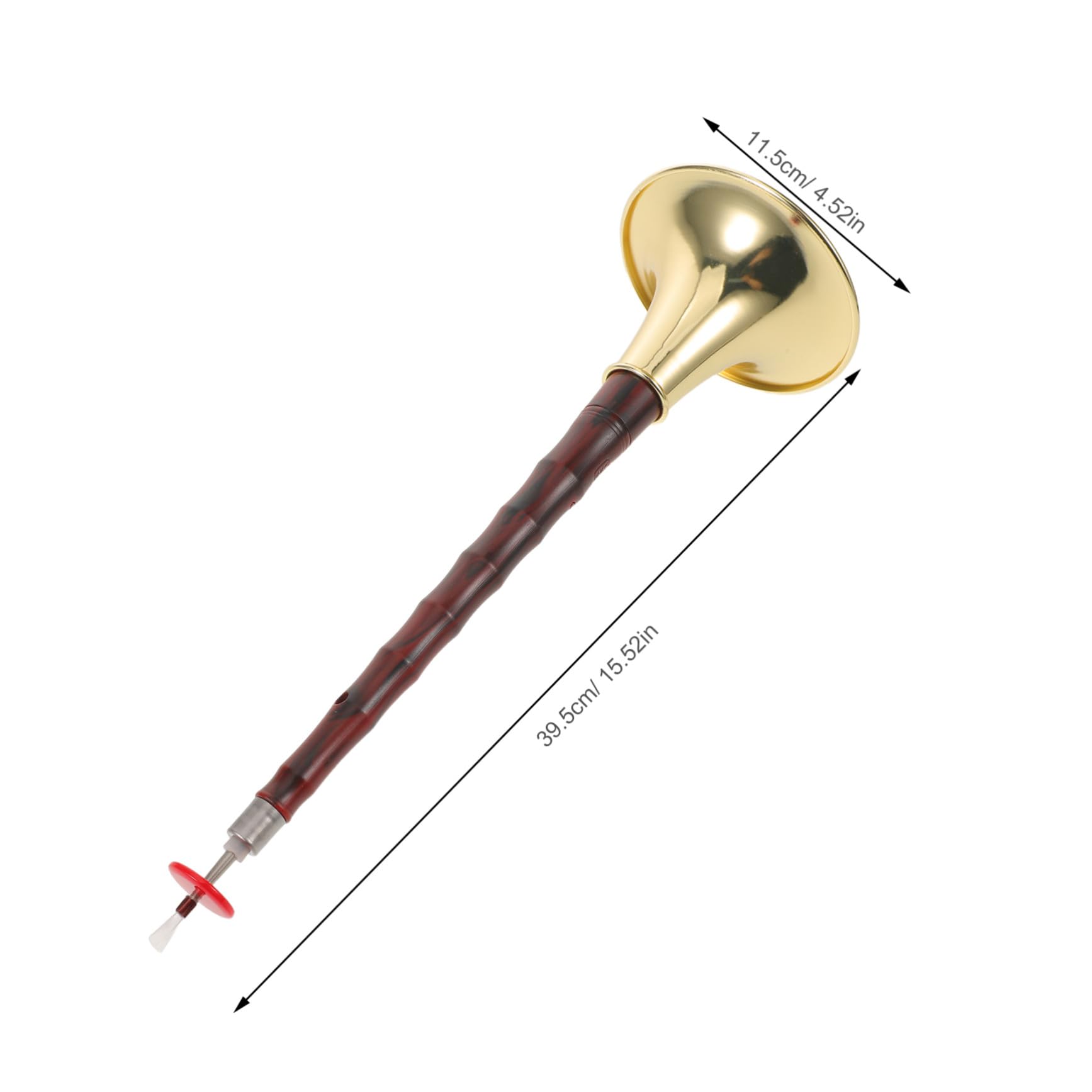 ifundom Suona Portatile in Resina Abs Resistenza con Finitura Legno e Bocca Dorata Strumento Cinese per Pratica Musicale Folkloristiche