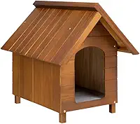 Casa Casinha De Cachorro em Madeira Pintada Grande N4 (Cerejeira)