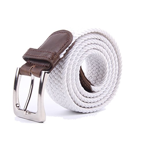 Image of Canvas Elastic Fabric Woven Stretch Multicolored Braided Belts
