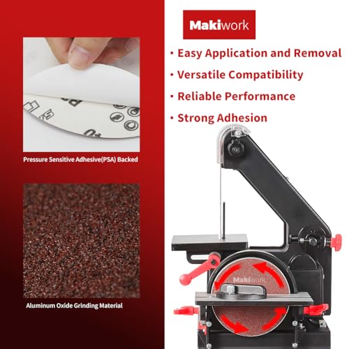 Image of 54PCS Sanding Belts and Discs Combo Kit - 18PCS 1x30 Sanding Belts & 36PCS 5 inch PSA Sanding Discs - Assorted Grits - Fits 1x30 Belt Sander & 5 inch Disc Sander - Aluminum Oxide Heavy Duty Finish