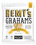 The Safe + Fair Food Company Remy's Grahams – Nut Free Graham Crackers – Non GMO, Whole Grain, Clean Label Snacks - Honey, 36 Count