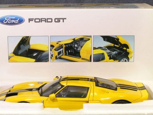 未展示品オートアート1/18フォードGT 2004 イエロー/ブラックストライプ Amazon | AUTOart 1/18 FORD GT 2004'( YELLOW/WITH BLACK